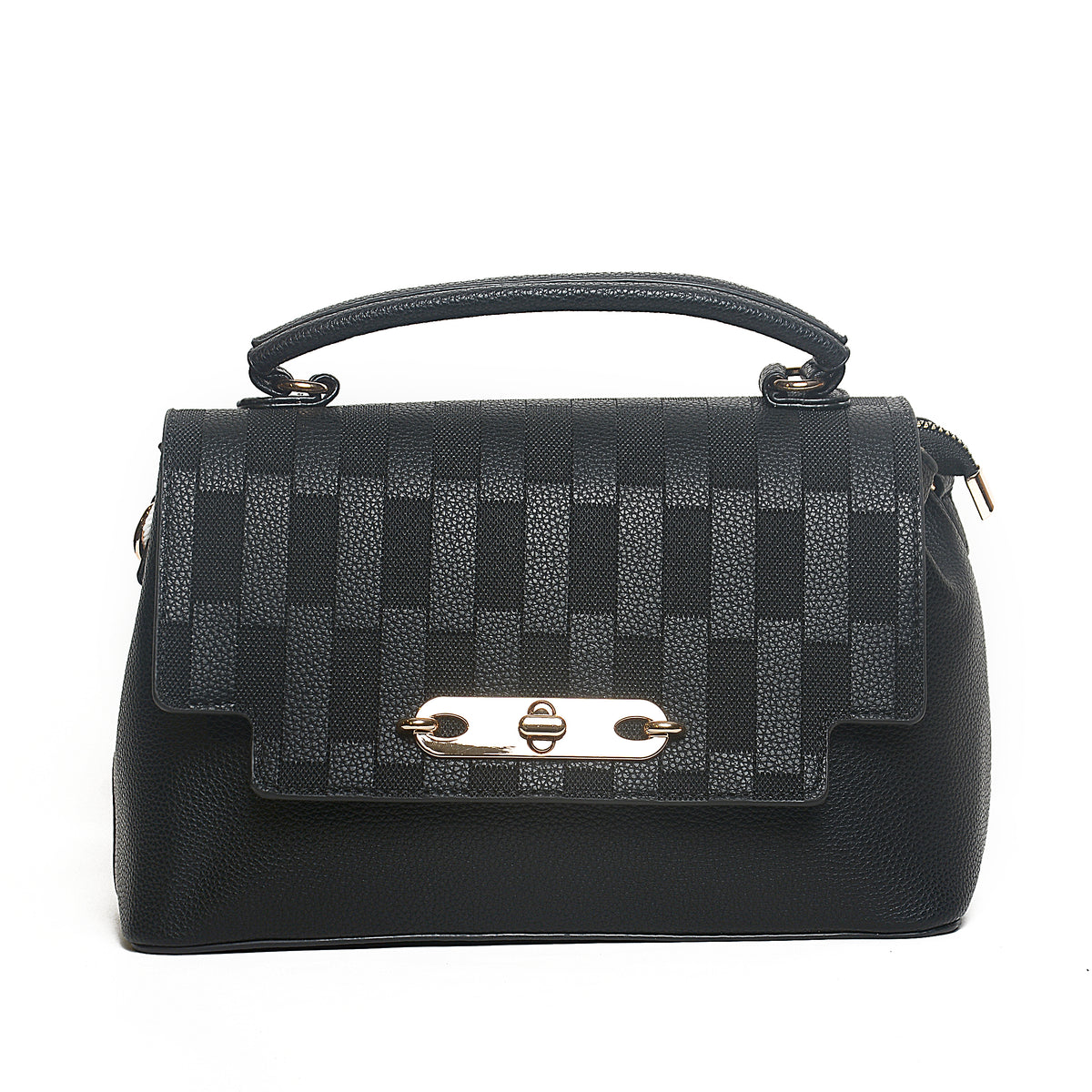 Women’s Checkered Flap Shoulder Bag | Queen Fashion