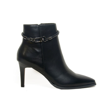 Women’s Chain-Detailed Pointed Ankle Boots | Queen Footwear