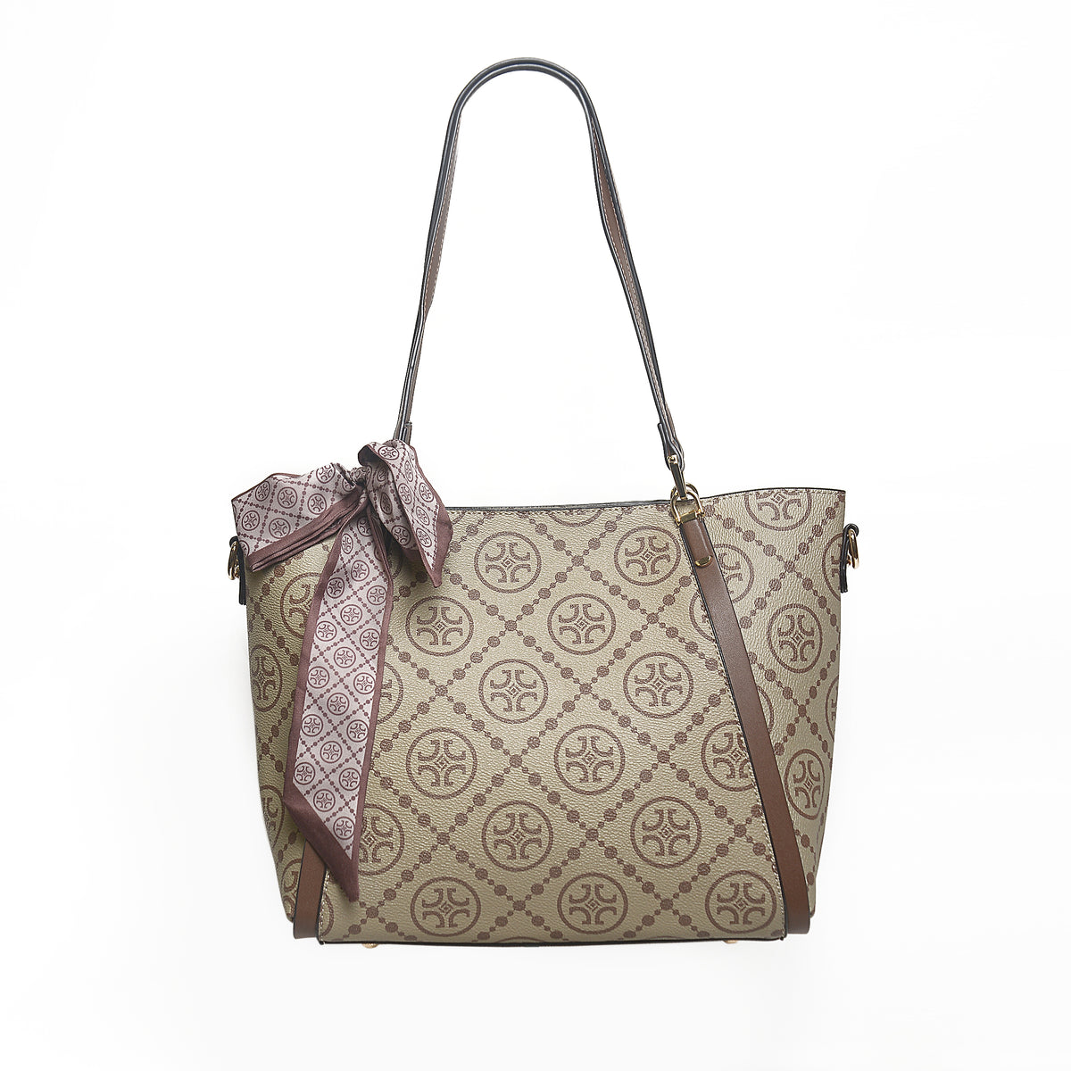 Women’s Printed Tote Bag with Scarf Detail | Queen Bags