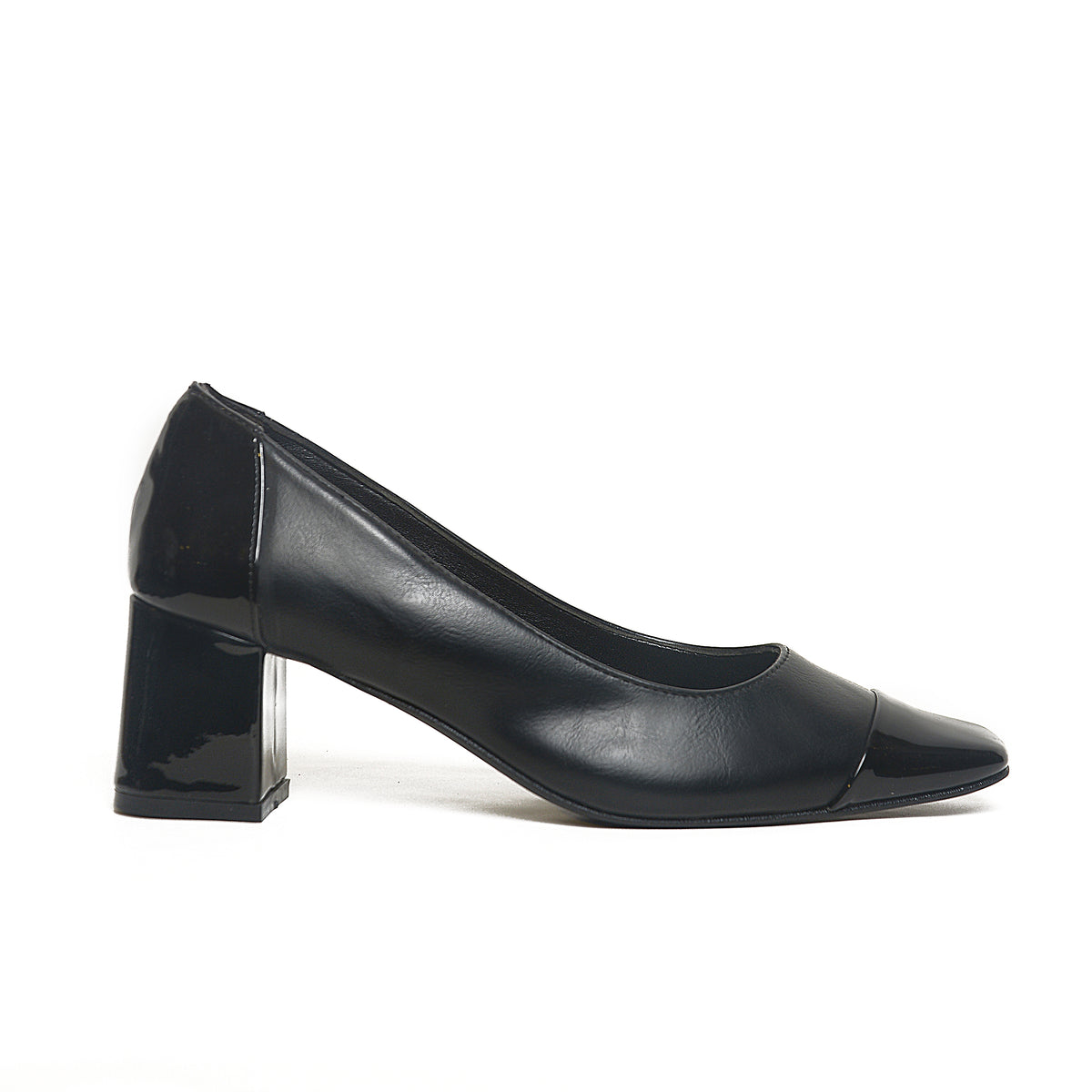 Averi Cap-Toe Block Heel Pump – Multiple Colors | Queen Footwear