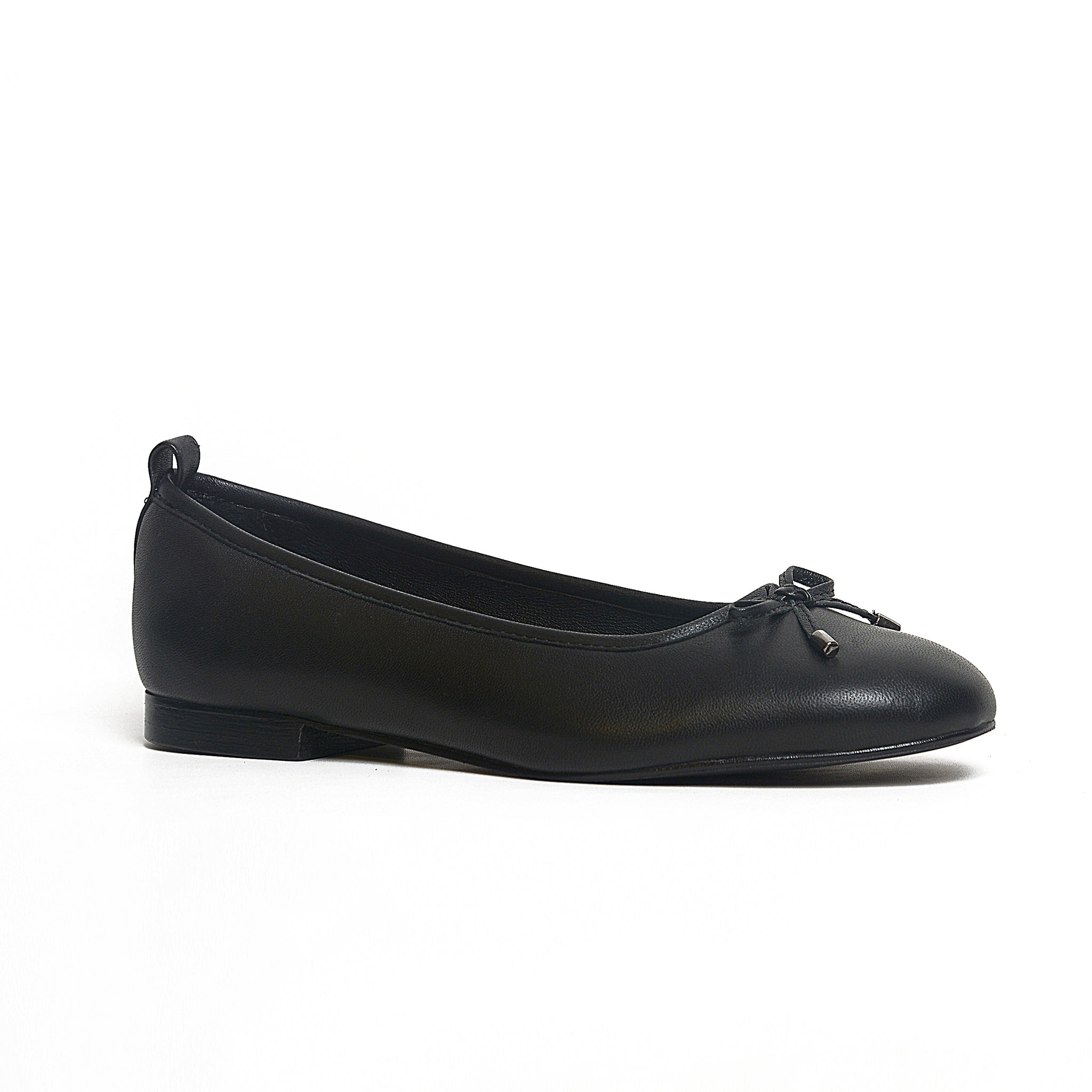 Women’s Black Ballet Flat with Bow | Queen Footwear