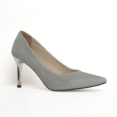 Women’s Silver Glitter Pointed-Toe Pumps | Queen Footwear