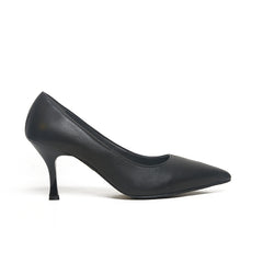 Women’s Classic Mid-Heel Pump | Pointed Toe | Queen Footwear