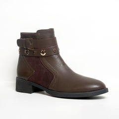 Women’s Buckle-Strap Ankle Boots | Queen Footwear